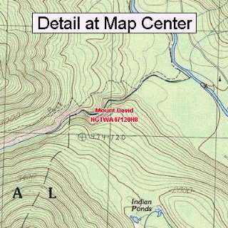  Map   Mount David, Washington (Folded/Waterproof)