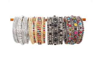   NEW Crystal Rhinestones Shimmering Cuff Hinge Bangles Bracelets