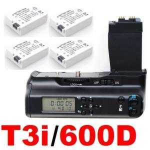 LCD Timer Battery Grip for Canon Rebel T2i+4 LP E8  