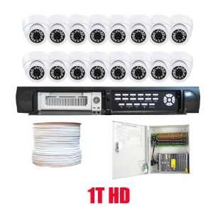  Complete 16Ch Network DVR with (16) 420TVL 1/3 Sharp CCD Wide 