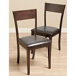IDA Bi cast Leather Dining Room Chairs (Set of 2)  Overstock