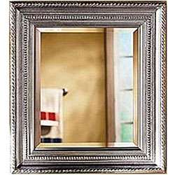 Decorative 27x33 inch Brushed Nickel Frame Mirror  