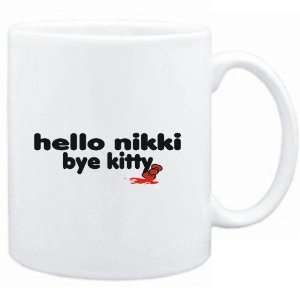Mug White  Hello Nikki bye kitty  Female Names  Sports 