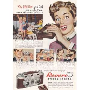 Print Ad 1953 Revere 33 Stereo Camera Revere Books