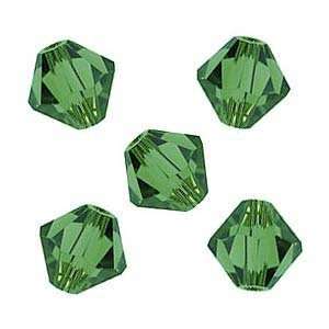  Swarovski Crystal #5301 5mm Bicone Beads Green Turmaline 