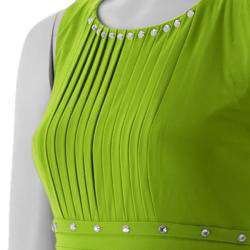 Sangria Womens Rhinestone Sleeveless Pin tuck Dress  Overstock