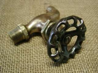 Vintage Brass Nozzle Faucet > Antique Old Spigot Hose  