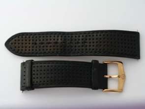 Bulova Accutron 23mm Black Leather Watch Band 7.75  