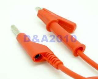 Banana Plug To Alligator Test Probe Clamp Clip Cable 1M  