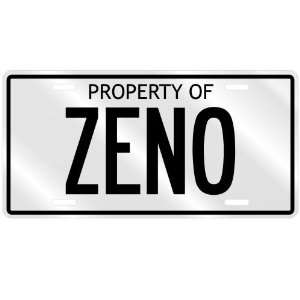  PROPERTY OF ZENO LICENSE PLATE SING NAME