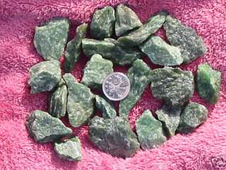 pound lot of bright green BC nephrite jade rough 1lbs  