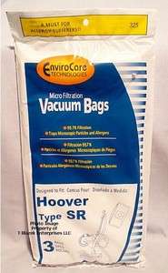 Hoover 3 Canister Vacuum SR Bags 401011SR Duros Maytag  