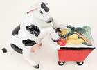 Figurine Animal Ceramic Salt Pepper Shaker Cow Ox