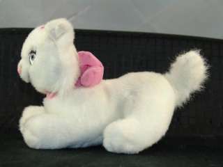 Disney Plush White Kitty Cat Marie Pink Bow Lovey NR  