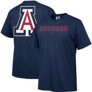  Nike Arizona Wildcats Navy Blue College Big T Shirt 
