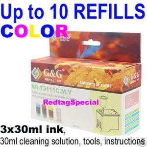Refill Kit Brother LC25 LC31 LC 41 LC 51 LC65 COLOR Ink  