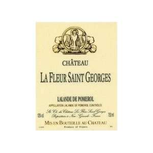   Fleur Saint Georges Lalande De Pomerol 750ml Grocery & Gourmet Food