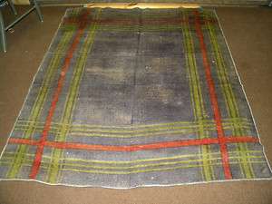   1900s Unknown Brand Heavy Wool Blanket 59 1/2x 67 1/2 rare  