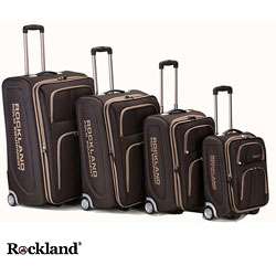 Rockland Polo Equipment Olympian 4 piece Brown Expandable Luggage Set 