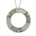 La Preciosa Sterling Silver Circle Hope Necklace