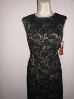   Adrianna Papell Black Lace Open Back Gown E! Red Carpet 12 $280  