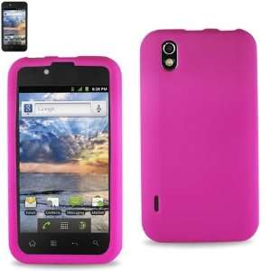 LG Marquee Optimus Black Hard Cover Case Pink W/Screen Protector S855 