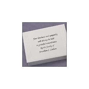  Sympathy Thank You Cards, Embossed Panel   Yorkshire 