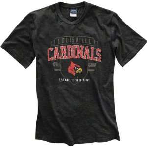   : Louisville Cardinals Black Router Heathered Tee: Sports & Outdoors