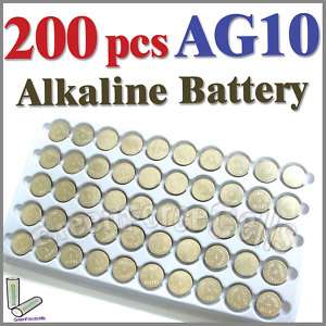 200 x AG10 LR54 SR54 SR1130W 189 L1130 Alkaline Battery  