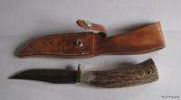 Alaska Made Moose Antler Hunting Knife Hand Made Sheath  