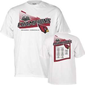   Cardinals Super Bowl XLIII Champions Roster T Shirt