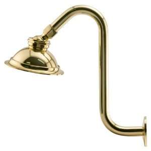 Watering Can Showerhead with 10 Offset Shower Arm and Brass Flange 
