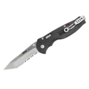 SOG Knives 00408 Flash II Assisted Opening Part Serrated Tanto Blade 