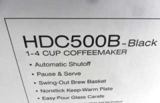 Hamilton Beach HDC500B Four Cup Coffee maker Brewer NIB  