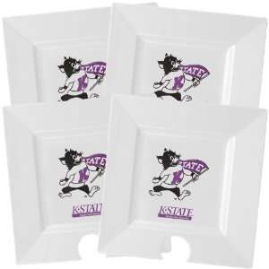  Kansas State Wildcats White 4 Pack Party Plates Sports 