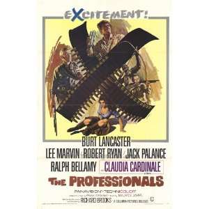 The Professionals Poster B 27x40 Burt Lancaster Lee Marvin Claudia 