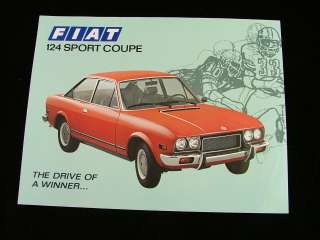 1974 75 Fiat 124 Sport Coupe Advertising Brochure  