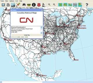 North American Railroad Atlas   Software   Detailed Map  