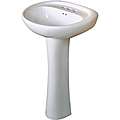 Ceramic 16.5 inch White Pedestal Sink  