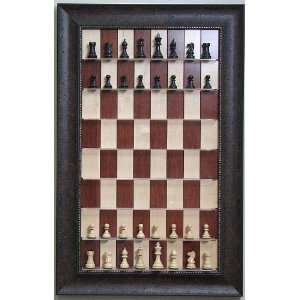  Straight Up Chess   Red Maple Chessboard with Walnut Scoop 