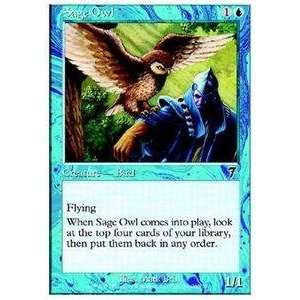    Magic the Gathering   Sage Owl   Seventh Edition Toys & Games