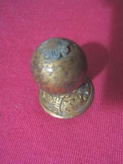 Rare Old Chinese Gilt Bronze Manchu Hat Knob  