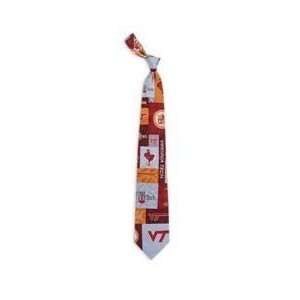 NCAA Virginia Tech Hokies Team Logo Silk Tie:  Sports 