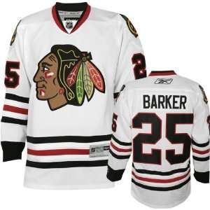 Cam Barker White Reebok NHL Premier Chicago Blackhawks Jersey:  