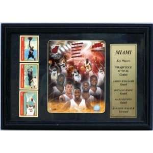  Miami Heat 2005 Team Photograph with 3 Trading Cards in a 