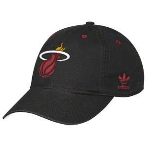 Miami Heat Black adidas Originals Basic Logo Slouch Adjustable Hat 