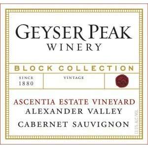  2002 Geyser Peak Block Collection Ascentia Estate Cabernet 