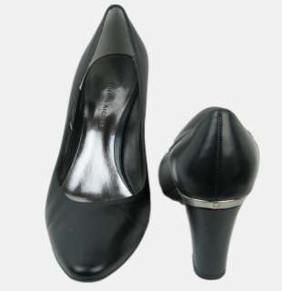   Black Leather Classic Pumps Heels Size 8 M ♥FREE SHIP ♥  