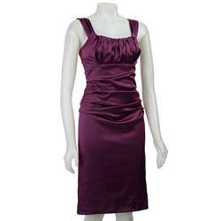   Chin for Maggy Boutique Womens Purple Satin Dress  Overstock