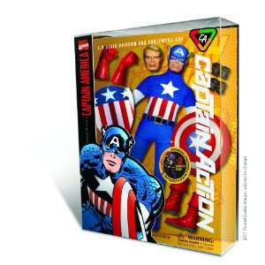 Round 2 Captain Action Deluxe Captain America Costume Set : Toys 